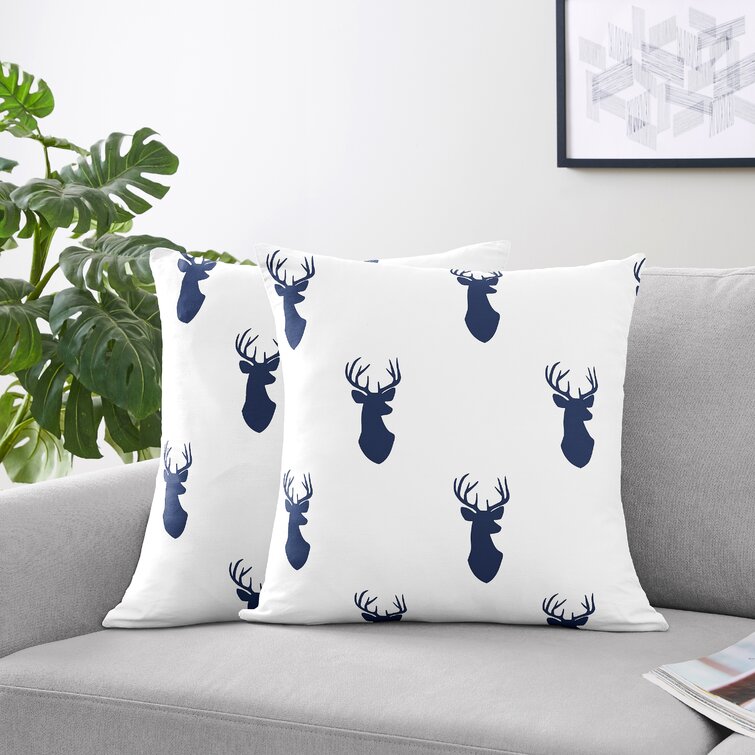 Navy throw outlet pillow set